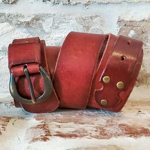 Abercrombie & Fitch Brown Leather Saddle Belt